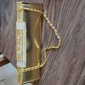 Lovely NY clutch with 2 chain length options,  never used, beautiful, 10x3x2